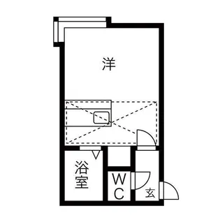 1DKの間取り画像