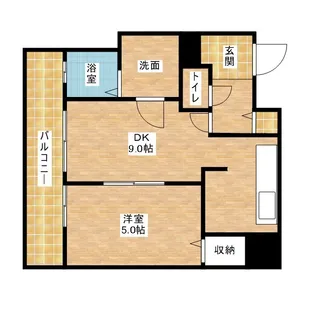 オタルベイサイドシティ7棟【304号室】の間取り