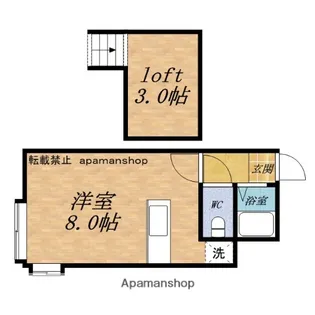 1Rの間取り画像