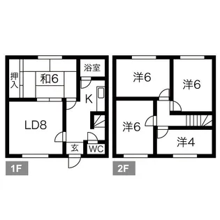 ヒルズ富岡LR【1階】の間取り