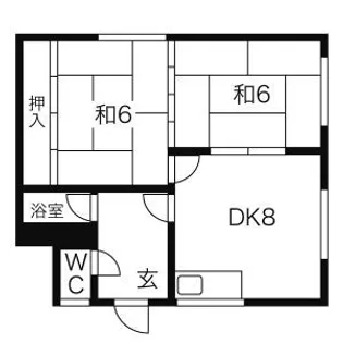 2DKの間取り画像