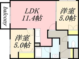 JMMS新光参番館【0302号室】の間取り