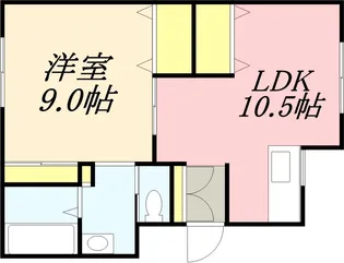 ハイツ翔【2-D号室】の間取り