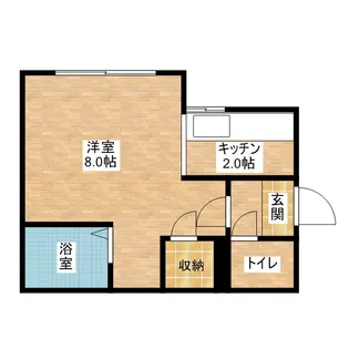 ハイツ翔【1-A号室】の間取り