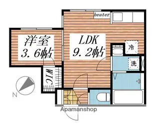 アマン小樽【102号室】の間取り