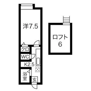 コーポゆらり【102号室】の間取り