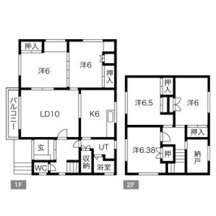 北海道小樽市入船2丁目【一戸建】の間取り