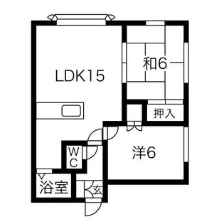 リベラ95【1-D号室】の間取り