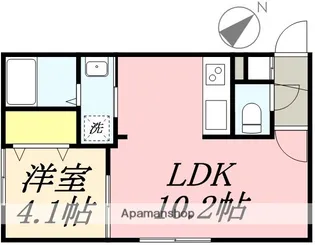 SOU GREEN(爽グリーン)【206号室】の間取り