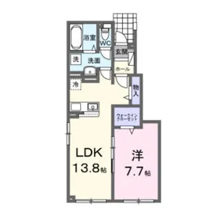 ペリエール Ⅰ【1階】の間取り