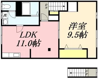 稲穂5丁目11−2アパート【2階号室】の間取り