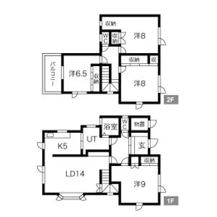 北海道小樽市桜5丁目【一戸建】の間取り