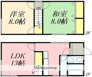 北海道余市郡仁木町北町8丁目【一戸建】の間取り