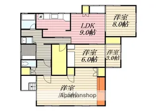 グランディール緑【101号室】の間取り
