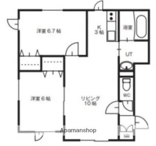 ドルチェ高砂【201号室】の間取り