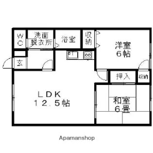 パレスほしみ【A6号室】の間取り
