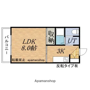 カーサたつみ【106号室】の間取り