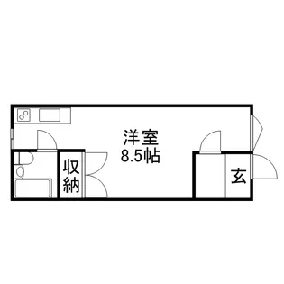 1Rの間取り画像