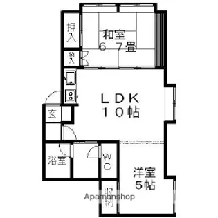 キャナル入船【205号室】の間取り