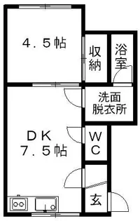 サンジェーヌイナホ【202号室】の間取り