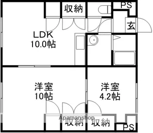 アイホーム銭函【402号室】の間取り