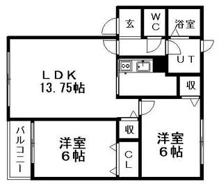 エスタシオン C【201号室】の間取り