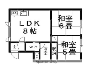 コーポにれ【2階】の間取り