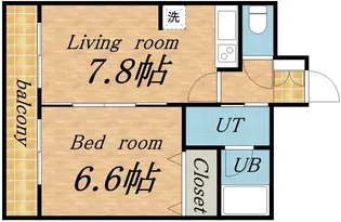 アーバンフラッツ豊平4条【0805号室】の間取り