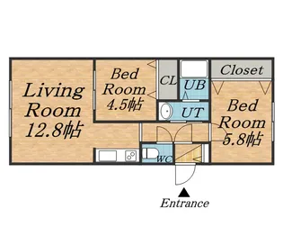 WIN・VENETIAN【2階】の間取り