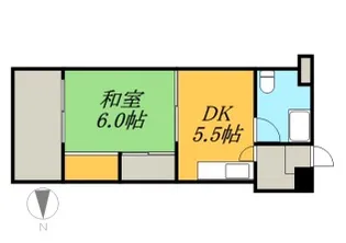 木の花ハイツ【203号室】の間取り