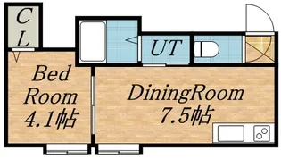 クルーズハウス平岸通【0105号室】の間取り
