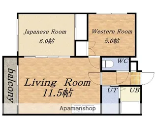 レジデンスマツダ【103号室】の間取り