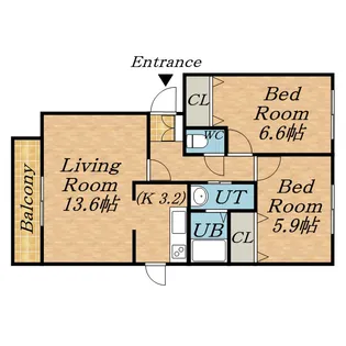 ハイム・エトワールC【302号室】の間取り