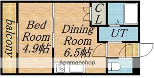 シティアドレ水車町【105号室】の間取り