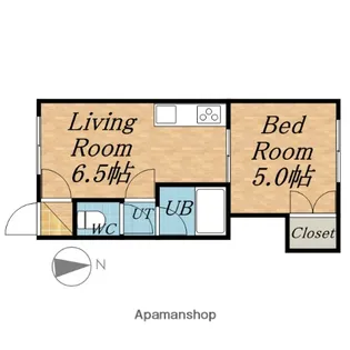 栄通クラブハイツ【2階】の間取り