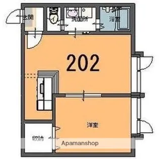 サニーハイム月寒【202号室】の間取り