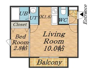グランメール南郷【201号室】の間取り