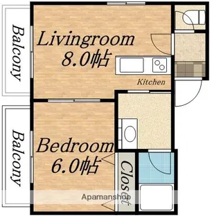 第2協同ビル【206号室】の間取り