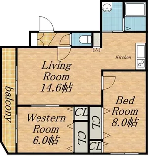 グランジェコート福住【2階】の間取り
