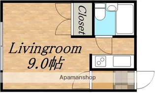 プラザ楠【205号室】の間取り