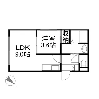 ベルニュアージュ東札幌【3階】の間取り