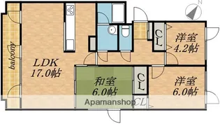 ウエストヒルズ弐番館【2階】の間取り
