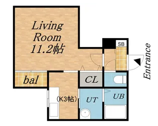 グランバリュー白石【00403号室】の間取り