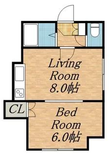 レジデンスやまいち【210号室】の間取り