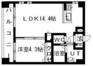 ラフレ平岸【0401号室】の間取り