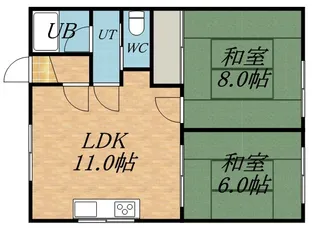 三上コーポ【204号室】の間取り