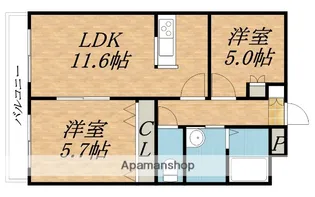 PRECIOUS COURT ANNEX【210号室】の間取り
