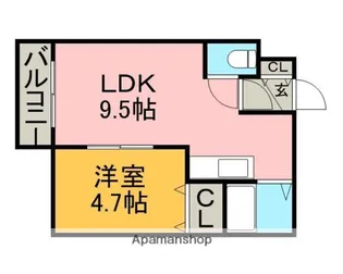 ブローニュ澄川【406号室】の間取り