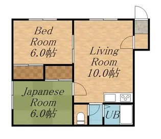 サンコーポラスNO.2【106号室】の間取り