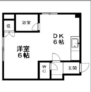 ローヤルハイツ南平岸B【103号室】の間取り